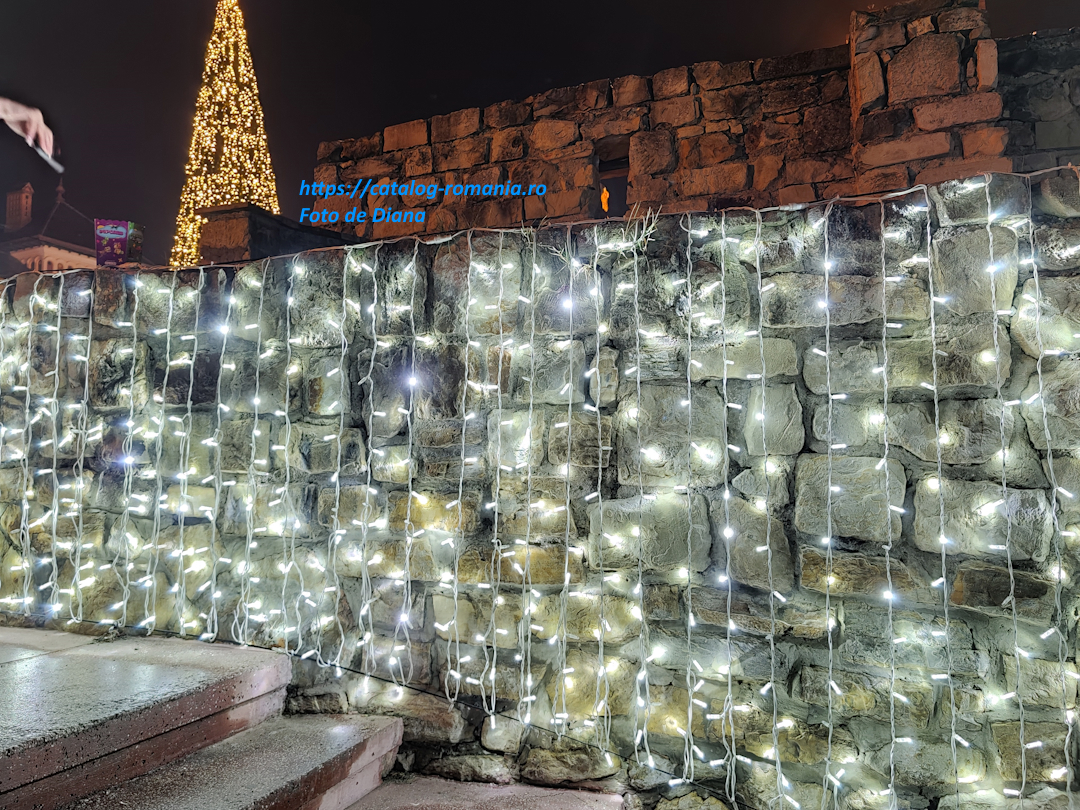 Targul de Craciun in Orasul Piatra Neamt - targ craciun romania moldova ghirlanda luminoasa scari fotografie Diana