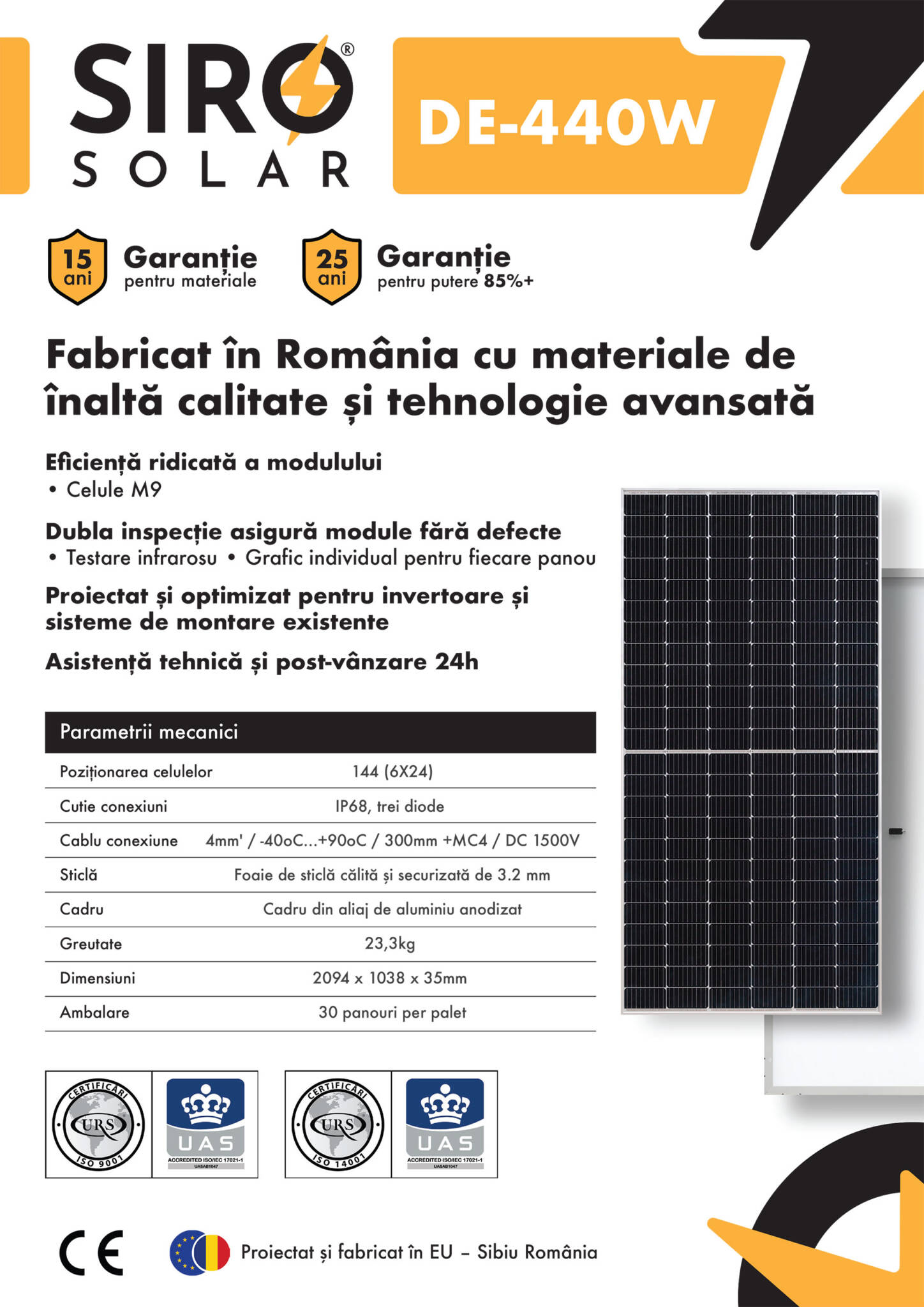electric panou fotovoltaic solar specificatii tehnic siro solar sibiu romania